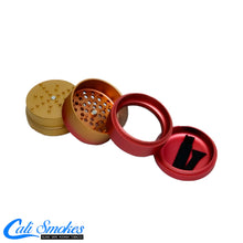 Load image into Gallery viewer, Neu Dry Herb Aluminum Grinder With Ashtray &amp; Storage Top - 63 mm - 4 Parts
