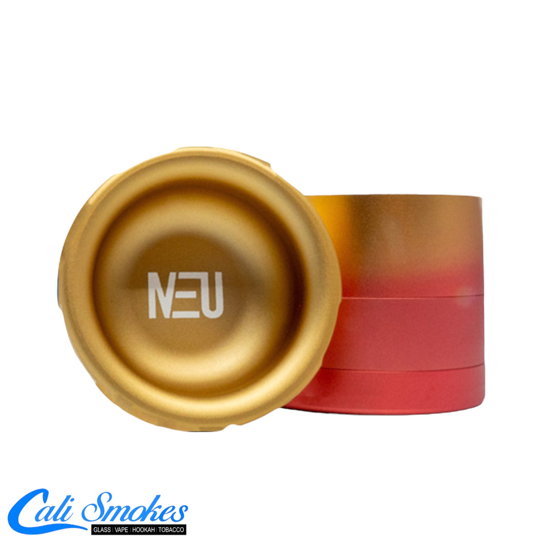 Neu Dry Herb Aluminum Grinder With Ashtray & Storage Top - 63 mm - 4 Parts