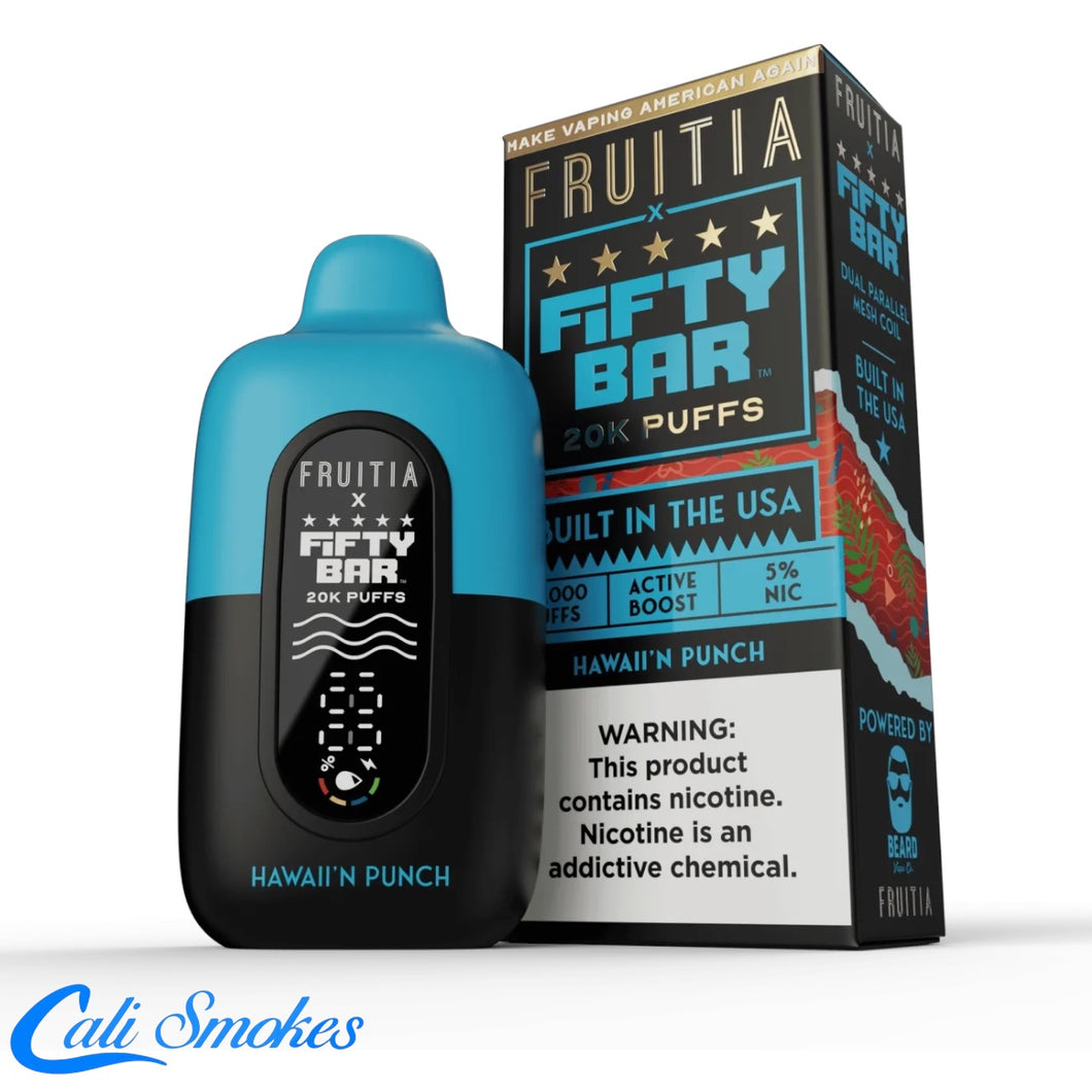 FIFTY BAR X FRUITIA 20k Puffs Disposable 18ml 5%