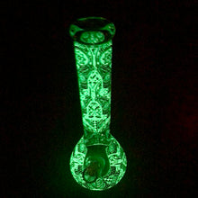 Load image into Gallery viewer, EGYPTIAN HIEROGLYPHS 14&#39;&#39; GLOW IN THE DRAK BEAKER BONG
