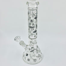Load image into Gallery viewer, EGYPTIAN HIEROGLYPHS 14&#39;&#39; GLOW IN THE DRAK BEAKER BONG
