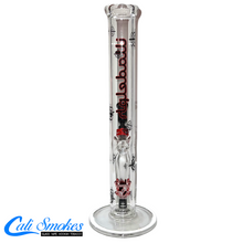 Load image into Gallery viewer, ILLADELPH BLACK &amp; RED SCOPED STRAIGHT TUBE BONG
