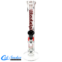 Load image into Gallery viewer, ILLADELPH BLACK &amp; RED SCOPED STRAIGHT TUBE BONG
